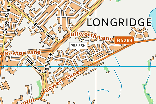 PR3 3SH map - OS VectorMap District (Ordnance Survey)