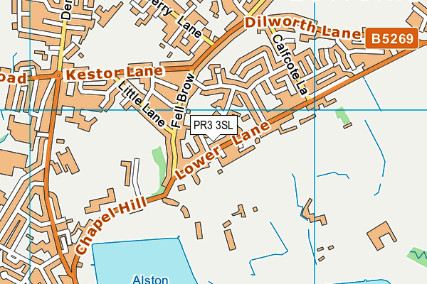 PR3 3SL map - OS VectorMap District (Ordnance Survey)