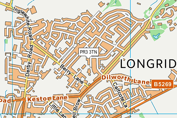 PR3 3TN map - OS VectorMap District (Ordnance Survey)