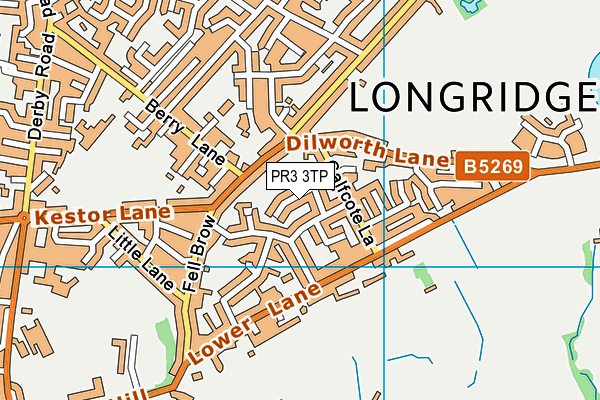 PR3 3TP map - OS VectorMap District (Ordnance Survey)