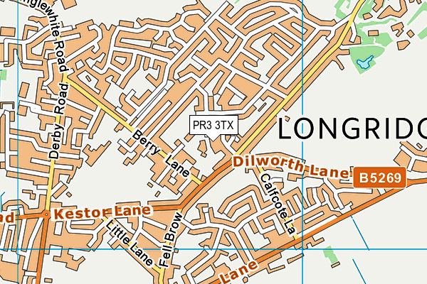 PR3 3TX map - OS VectorMap District (Ordnance Survey)