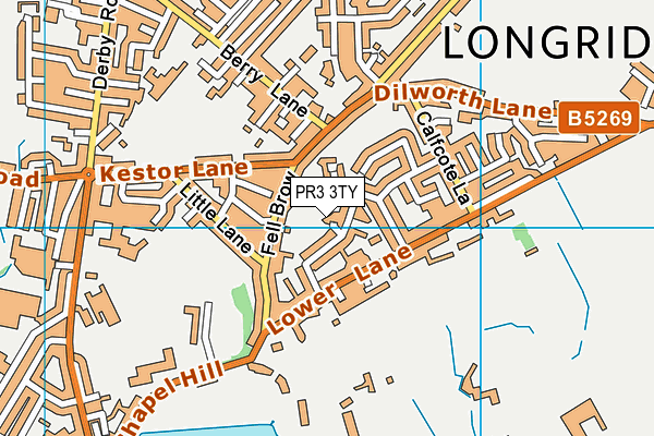 PR3 3TY map - OS VectorMap District (Ordnance Survey)