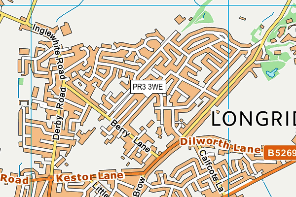 PR3 3WE map - OS VectorMap District (Ordnance Survey)
