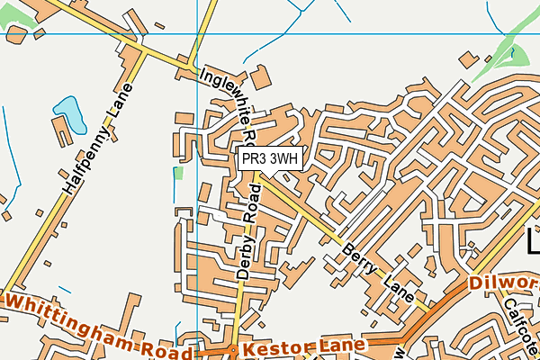 PR3 3WH map - OS VectorMap District (Ordnance Survey)