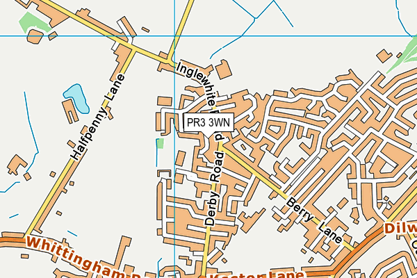 PR3 3WN map - OS VectorMap District (Ordnance Survey)