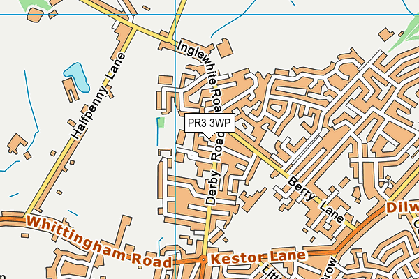 PR3 3WP map - OS VectorMap District (Ordnance Survey)