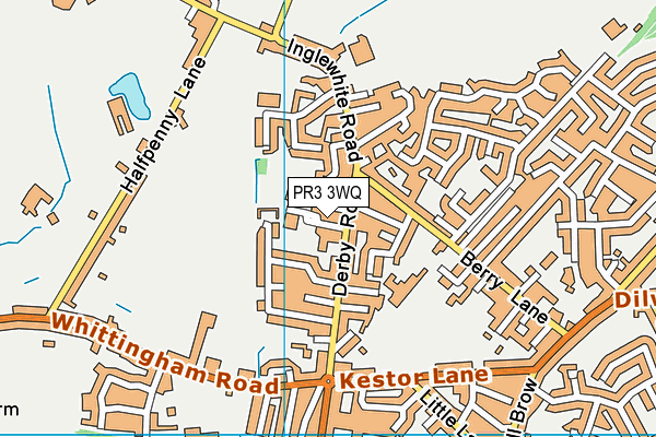 Longridge St Wilfrid's Roman Catholic Primary School map (PR3 3WQ) - OS VectorMap District (Ordnance Survey)