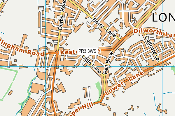 PR3 3WS map - OS VectorMap District (Ordnance Survey)