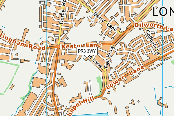 PR3 3WY map - OS VectorMap District (Ordnance Survey)