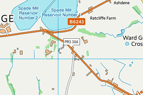 PR3 3XA map - OS VectorMap District (Ordnance Survey)