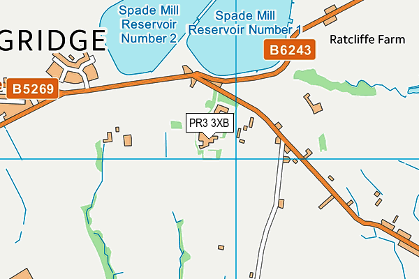 PR3 3XB map - OS VectorMap District (Ordnance Survey)