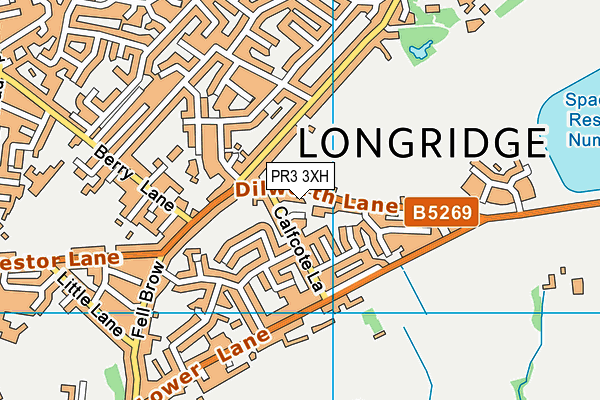 PR3 3XH map - OS VectorMap District (Ordnance Survey)