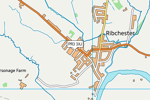 PR3 3XJ map - OS VectorMap District (Ordnance Survey)