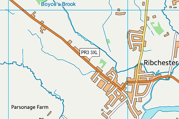 PR3 3XL map - OS VectorMap District (Ordnance Survey)