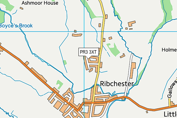 PR3 3XT map - OS VectorMap District (Ordnance Survey)