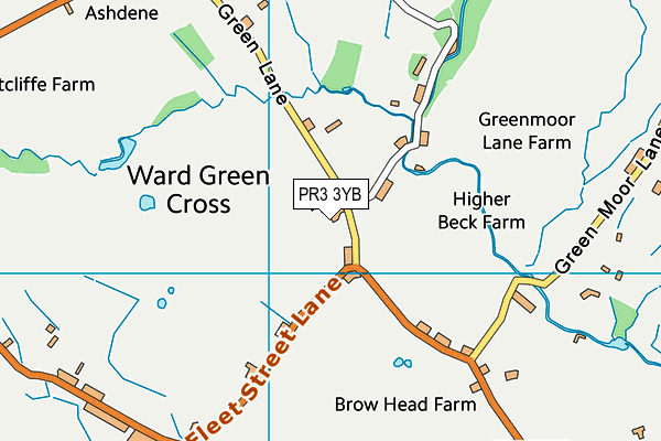 Brook View School map (PR3 3YB) - OS VectorMap District (Ordnance Survey)