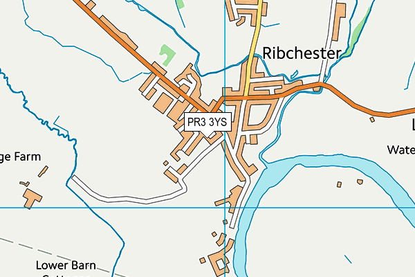 PR3 3YS map - OS VectorMap District (Ordnance Survey)