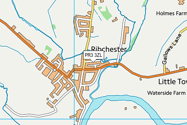 PR3 3ZL map - OS VectorMap District (Ordnance Survey)