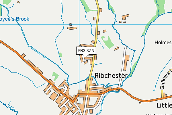 PR3 3ZN map - OS VectorMap District (Ordnance Survey)