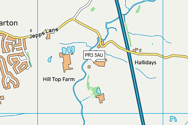 PR3 5AU map - OS VectorMap District (Ordnance Survey)