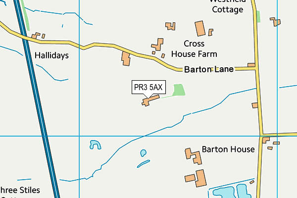 PR3 5AX map - OS VectorMap District (Ordnance Survey)