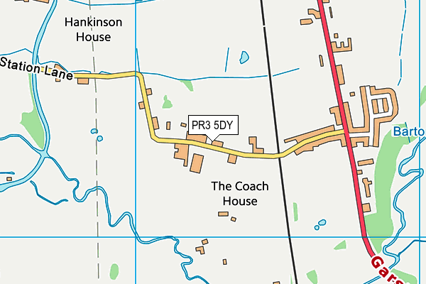 Station Lane Playing Field (Barton) map (PR3 5DY) - OS VectorMap District (Ordnance Survey)