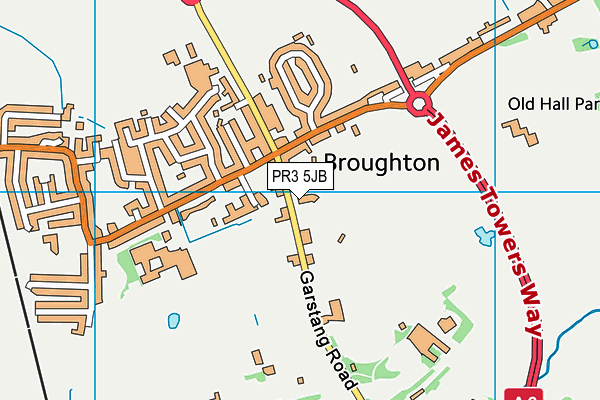 Broughton-in-Amounderness Church of England Primary School map (PR3 5JB) - OS VectorMap District (Ordnance Survey)