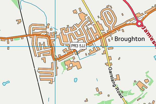 Broughton High School map (PR3 5JJ) - OS VectorMap District (Ordnance Survey)