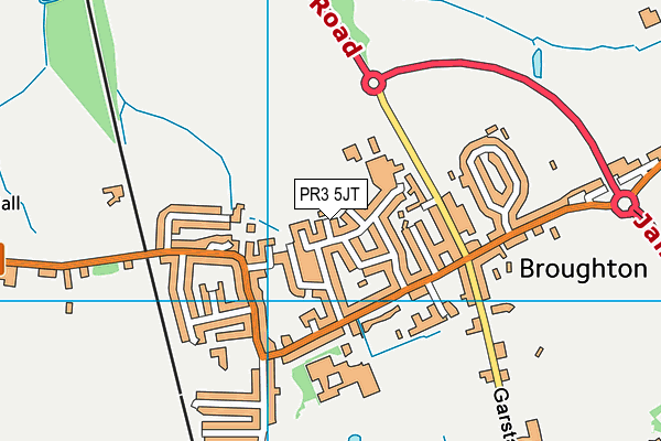 PR3 5JT map - OS VectorMap District (Ordnance Survey)