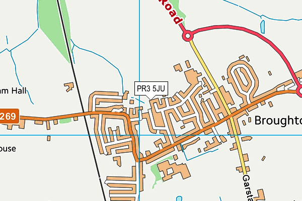 PR3 5JU map - OS VectorMap District (Ordnance Survey)