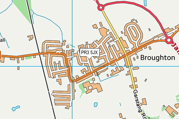 PR3 5JX map - OS VectorMap District (Ordnance Survey)