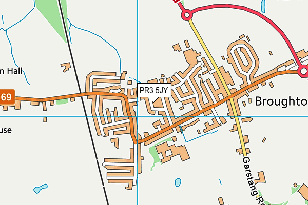 PR3 5JY map - OS VectorMap District (Ordnance Survey)