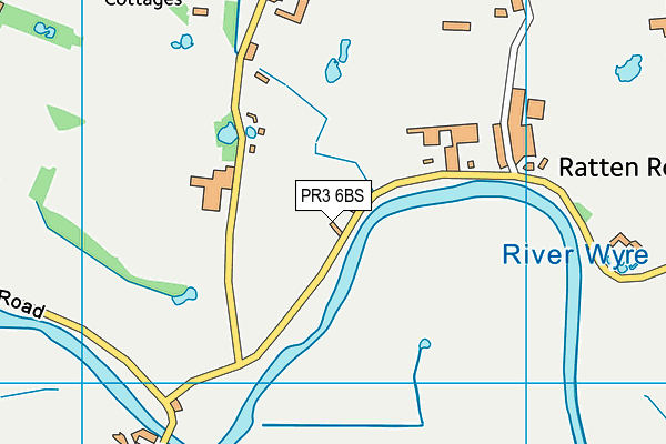 PR3 6BS map - OS VectorMap District (Ordnance Survey)