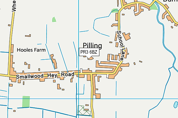 PR3 6BZ map - OS VectorMap District (Ordnance Survey)