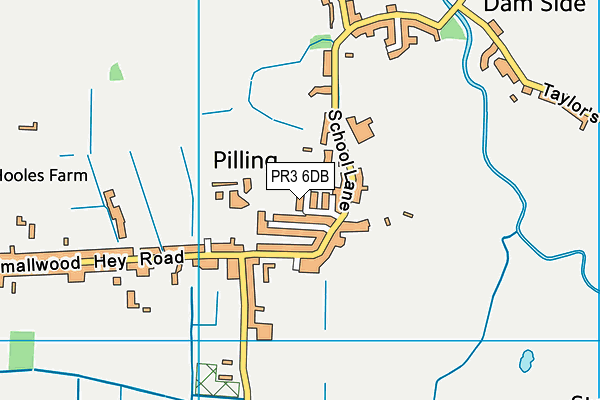 PR3 6DB map - OS VectorMap District (Ordnance Survey)