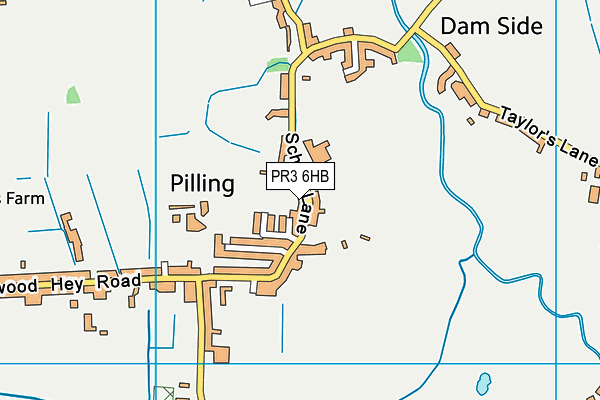 PR3 6HB map - OS VectorMap District (Ordnance Survey)