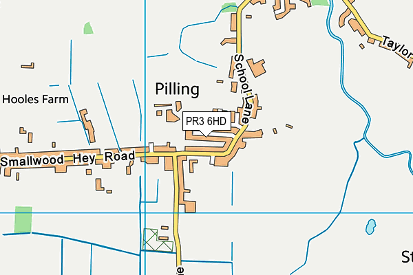 PR3 6HD map - OS VectorMap District (Ordnance Survey)