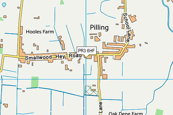 PR3 6HF map - OS VectorMap District (Ordnance Survey)