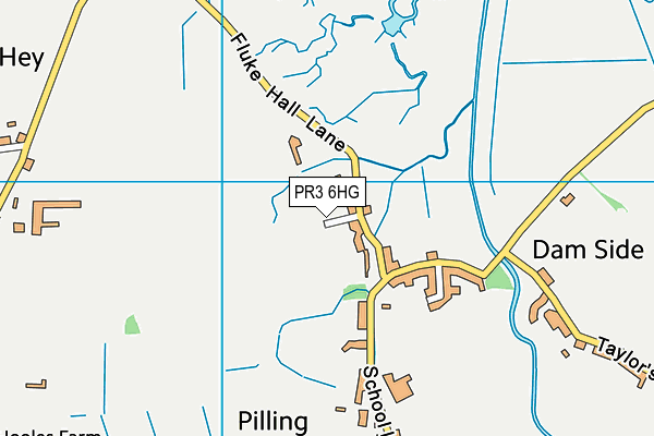 PR3 6HG map - OS VectorMap District (Ordnance Survey)