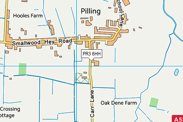 PR3 6HH map - OS VectorMap District (Ordnance Survey)