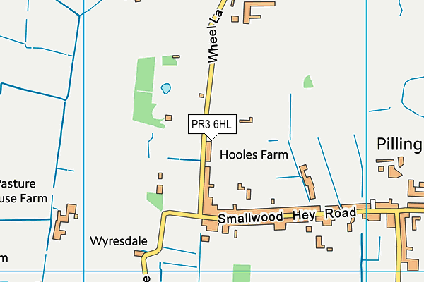 Springfield House School map (PR3 6HL) - OS VectorMap District (Ordnance Survey)