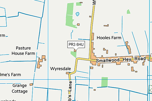 PR3 6HU map - OS VectorMap District (Ordnance Survey)