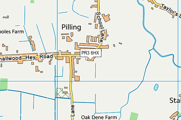 PR3 6HX map - OS VectorMap District (Ordnance Survey)