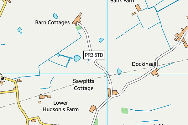PR3 6TD map - OS VectorMap District (Ordnance Survey)
