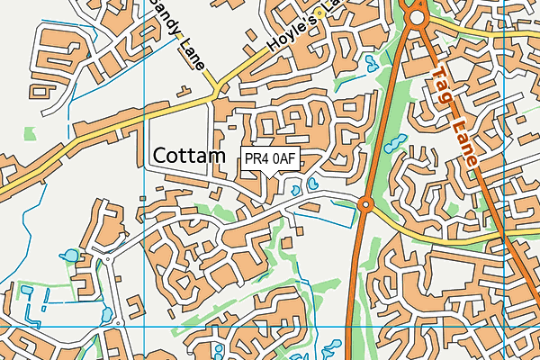 PR4 0AF map - OS VectorMap District (Ordnance Survey)