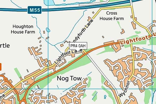 PR4 0AH map - OS VectorMap District (Ordnance Survey)