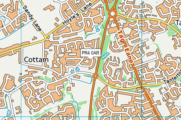 PR4 0AR map - OS VectorMap District (Ordnance Survey)