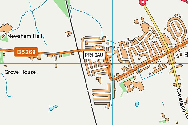 PR4 0AU map - OS VectorMap District (Ordnance Survey)