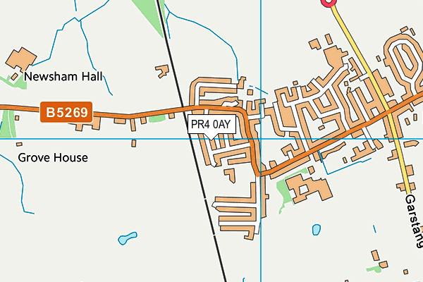 PR4 0AY map - OS VectorMap District (Ordnance Survey)
