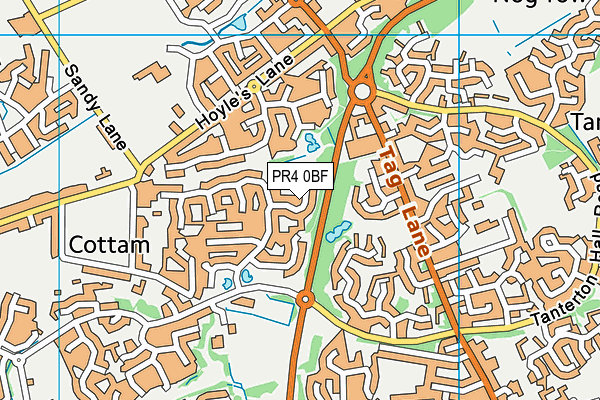 PR4 0BF map - OS VectorMap District (Ordnance Survey)